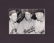 8X10 Matted Print VTG Baseball Picture: Mel Ott, Billy Herman, Bill Dickey, 1942