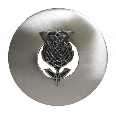 Traditionelle schottische Chrom matt antike Distel Kilt kariert Schärpe Brosche Anstecknadel