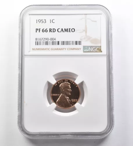 1953 Lincoln Wheat Cent PF66 RD Cameo NGC *8104