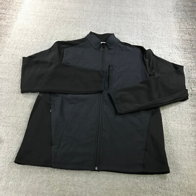 Tom BRADY BRAND Jacket Mens Large Cold Weather Mid Layer Black Full Zip  Casual