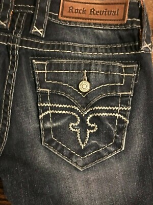New Rock Revival Skinny Buckle jeans women's Alivia sz 26 x 29