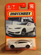 Tesla Model S 86/100 Matchbox 2023 HKW45 white