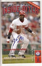 Elijah Dukes autographed 2008 Washington Nationals BASEBALL program