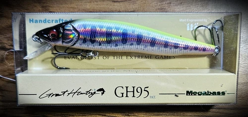 Megabass Great Hunting GH95 Jerkbait Minnow LZ Chartreuse Back Yamame--Fast Ship