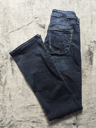 Silver Jeans Suki Slim Boot Jeans Women's Size 28/33 Dark Wash