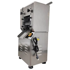 110V Dough Roller Sheet Maker for Dumplings Noodles w/1.5&2mm Round Cutter