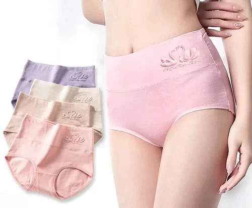 Ladies Cotton Underwear Tummy Control Panties Leak Proof Women High Waist Pants - Bild 3 von 14