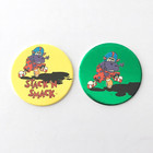 2x STACK 'N SMACK Pogs Milk Caps Hippo Football Player Vintage Game Pieces