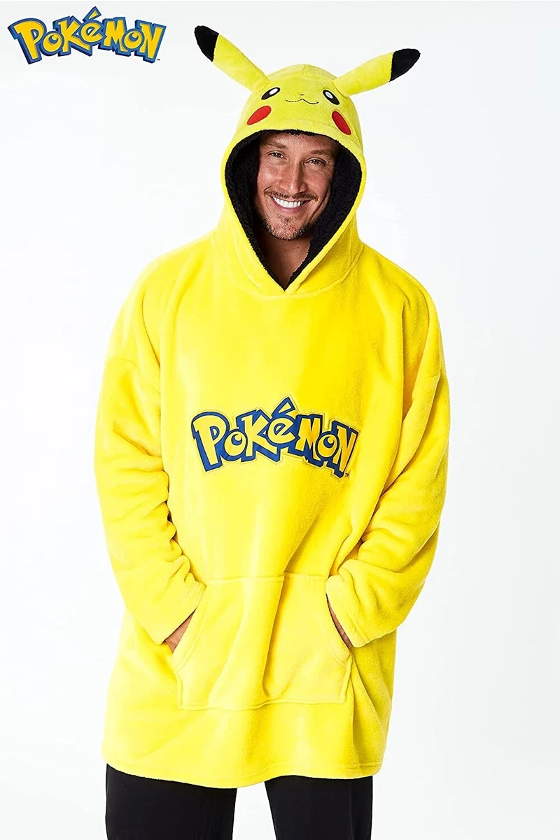 Pok mon Mens Oversized Hooded Poncho Hoody Hoodie Top eBay