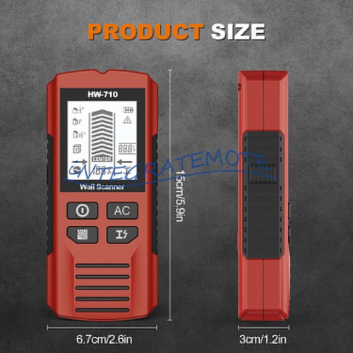 6 in 1 Digital Stud Finder Wood Metal Pipe Wire Wall Sensor Scanner LCD Detector - Picture 11 of 13