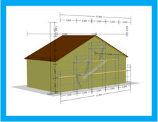 Neu Giebelgerüst 8,2x 15m Baugerüst Gerüst Fassadengerüst Stahl Holzb. 3m TOP