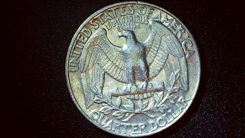 1987 D Washington Quarter Error! US Mint Employee fixes Letter! - Picture 4 of 5