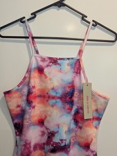 Paint It Red Womens Dress New Tags Watercolour Tie Dye Singlet Mini RRP $69.95