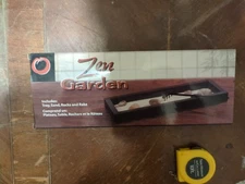 Greenbrier International Zen Garden Desktop Kit Tray Sand Rocks Rake Mini Set