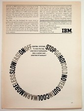 Vintage IBM Computer Control Systems Magazine Ad Ephemera New York 1960s
