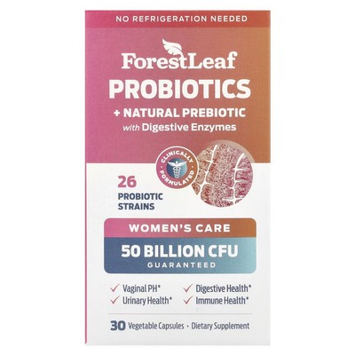 Forest Leaf Probiotic 30 Vegetable Capsules Digestive Health