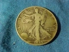 Orig US Vintage SILVER COIN-1943 D WALKING LIBERTY HALF DOLLAR