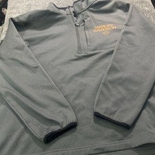 Harley Davidson H-D Performance Pullover Mens XL Gray 1/4 Zip Thermal