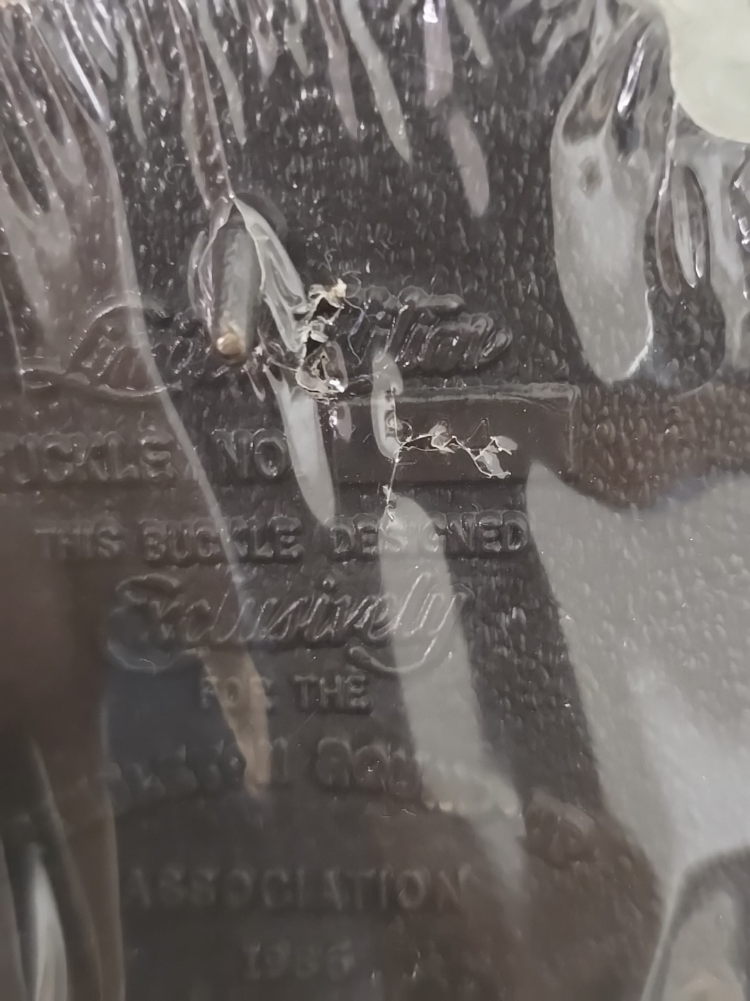 1986 Pendleton Round-Up Solid Brass Belt Buckle #… - image 3