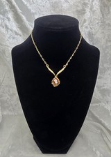 Vintage Cameo Necklace | Victorian Revival Gold Tone Necklace