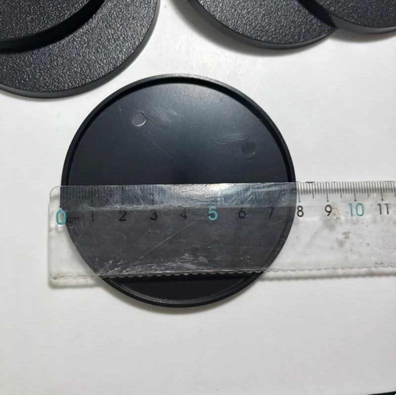 Bases de modelo de plástico redondas negras para modelos en miniatura juegos de mesa diámetro 25 mm-100 mm Foto 4 de 4