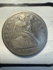 1871 Silver Seated Liberty Dollar Philadelphia Mint Fine Condition