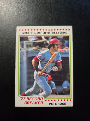PETE ROSE RECORD BREAKER TOPPS 1978 BASEBALL CARD #5 CINCINNATI REDS