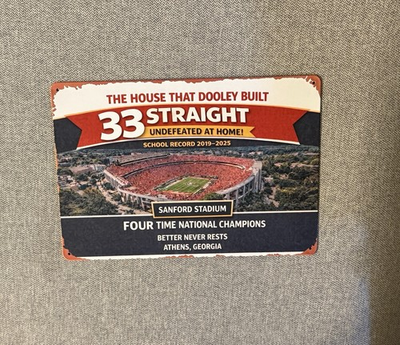 #ad Sanford Stadium Metal Sign Georgia Football National Championships UGA Athens $24.95