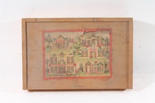 stary drewniany zestaw budowlany Drewniane klocki budowlane Drewniane klocki budowlane Skrzynka Zabawki