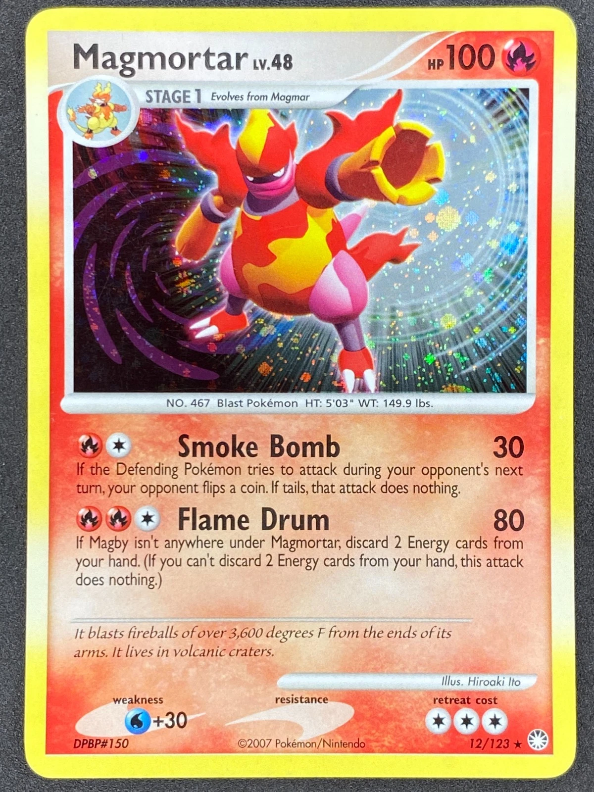Pokémon Magmortar 12/123 MT Mysterious Treasures LP
