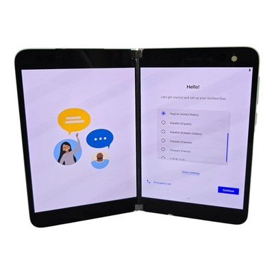 White Microsoft Surface Duo 128GB Android Phone WORKING! ~ READ for Damage