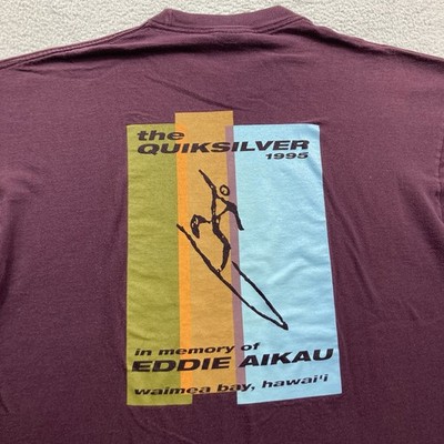 Vintage The Quiksilver 1995 Eddie Aikau T Shirt Mens XL Purple
