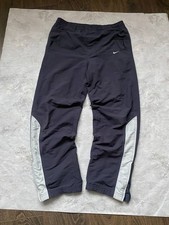 Vintage Nike Track Pants Nylon Big Logo Y2K Swoosh Drill Woman L size