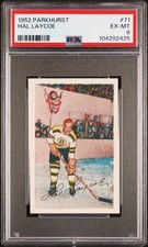 1952-53 Parkhurst - Hal Laycoe #71, PSA 6 #104292425, Boston Bruins