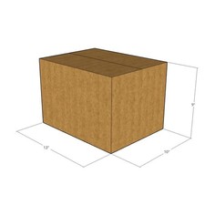 175 13x10x9 Kraft Brown Corrugated Shipping Boxes 32 ECT Single-Wall New