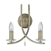Applique Moderna 2 Luci Con Interruttore A Levetta Scuro Lampada Da Parete Soffitto Interno Lampada