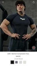 Young La Batman Compression Short Sleeved Black Shirt XL RETAIL OUT OF STOCK