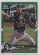 2018 Bowman Chrome Prospects Green Refractor 35/99 Alec Hansen #BCP177 fm0
