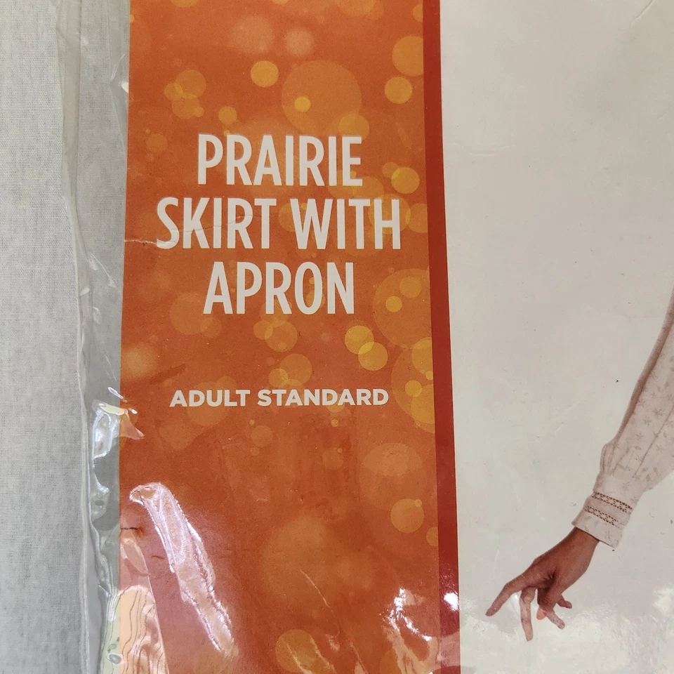 Halloween Costume Prairie Skirt Apron Adult Pioneer Colonial Frontier Homestead - Image 2 of 4