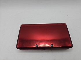 Nintendo 3DS Flame Red with 5 Pens And Case - Tested And Works No Adapter