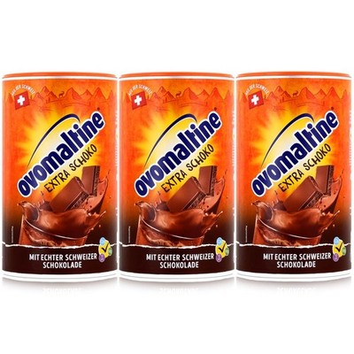 Ovomaltine Malzhaltiges Getränkepulver extra Schoko 450g (3er Pack)