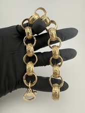 9ct Gold Belcher Bracelet 10.25" 18.5mm 86.39g