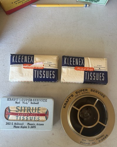 Vtg Everhandy Autovisor Tissue Dispenser Car Sun Visor Clip-on Plus Ashtray
