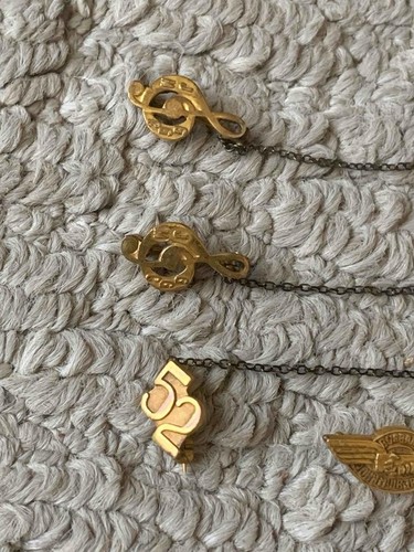 Lot of (4) Small Vintage 1952 Burbank John Muir Junior High School Lapel Pins - Picture 2 of 4