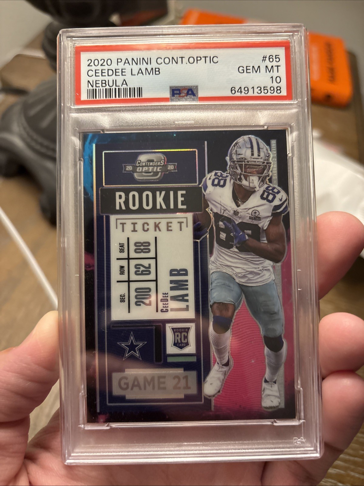 CeeDee Lamb Panini Contenders Optic #65 Nebula
