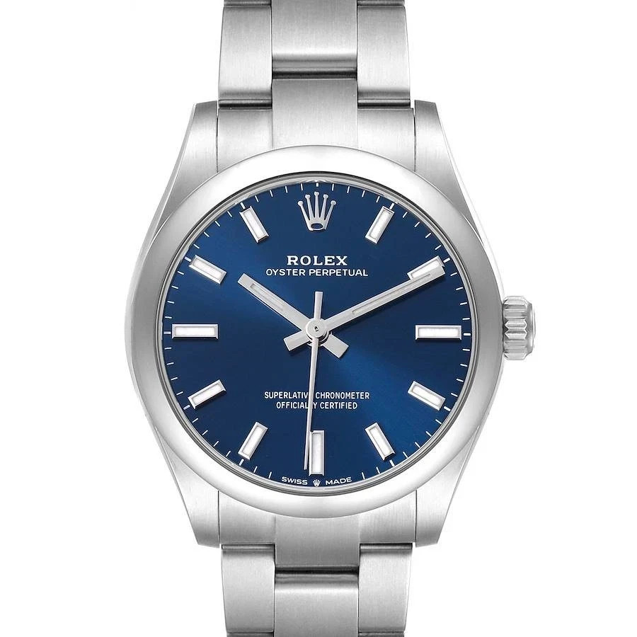 Rolex Oyster Perpetual Blue Dial Oyster Steel 31mm Women's Watch 277200-0003 image 5