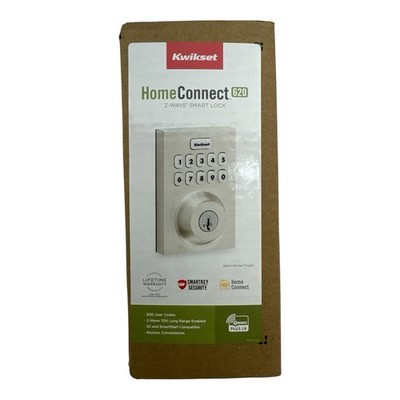 Kwikset HomeConnect 620 Z-Wave Keypad Smart Deadbolt Lock Satin Nickel 98935-004