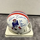Russ Francis Signed New England Patriots Mini Helmet 3X Pro Bowl Original