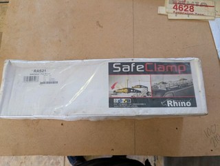Rhino SafeClamp Lockable Ladder Clamps Van Roof Rack Wide Safe Clamp Pair RAS21