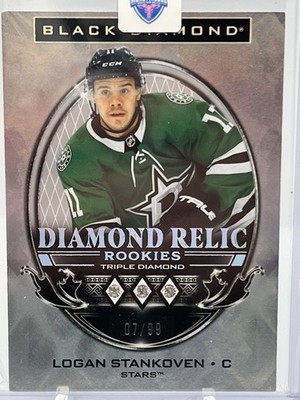 2024-25 Upper Deck Black Diamond Triple Relic Rookies Logan Stankoven 07/99